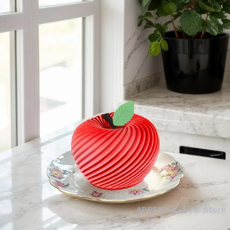

Spiral Apple Mousse Cake Silicone Mold French Pastry Chocolate Christmas Valentine's Day Holiday Mold