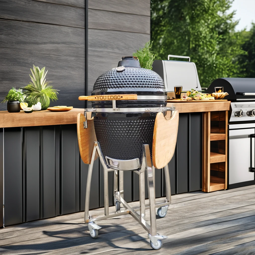 

Auplex BBQ Ceramic Parrilla Kamado Grill 13 to 29 Inch Smoker Cook Barbecue Grill Outdoor