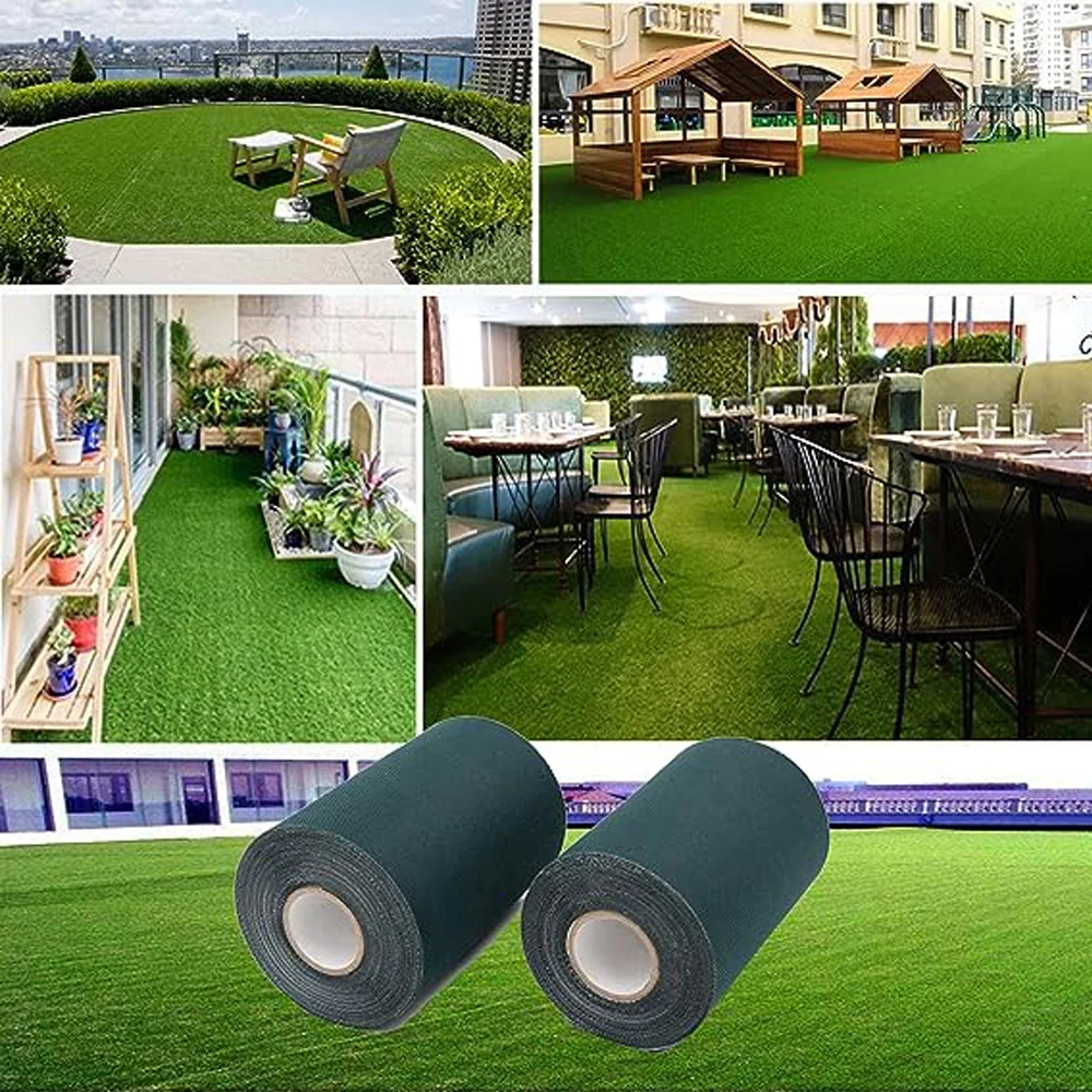 Artificial Grass Seam Tape, Self Adhesive Synthetic Turf Seaming Tape for Faux Grass Lawn Outdoor Carpet Mat Rugs Jointing