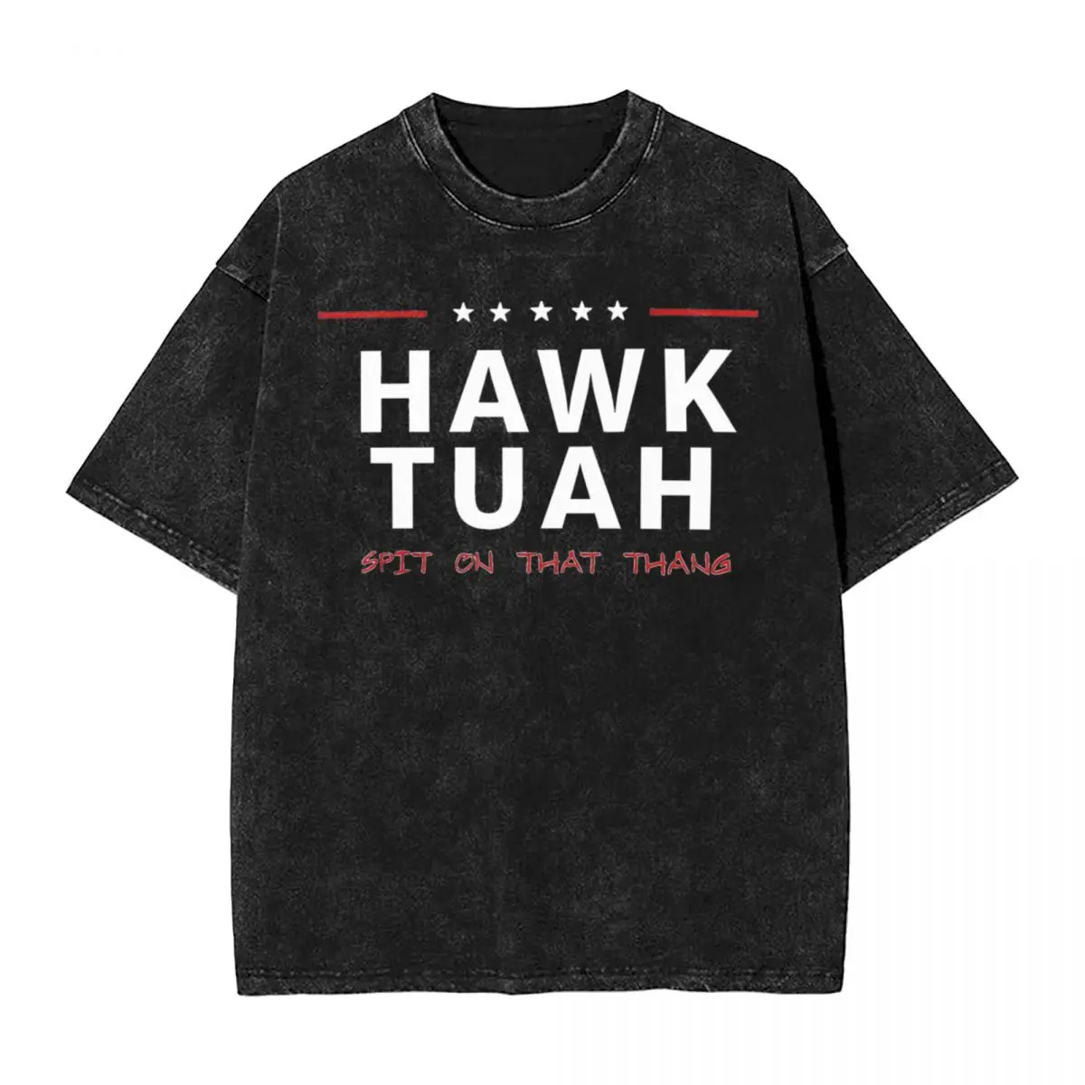 Washed T Shirts Hawk Tuah Spit On That Thang T-Shirts Harajuku Funny Meme Streetwear Cotton Printed Tops Tee Shirt for Men Women