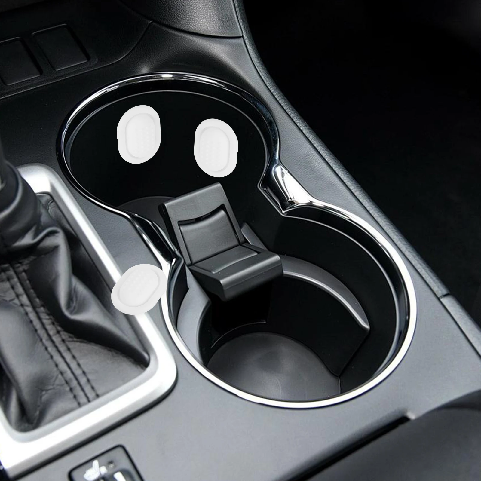 

3Pcs Car Water Cup Holder Mat Limiter Cushion Adapter Large Cups Silica Gel Inserts Shock Absorption Universal Storage Slot