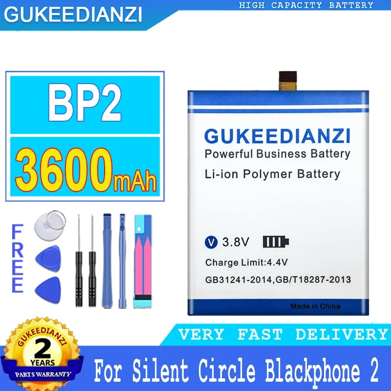 

3600mAh GUKEEDIANZI Battery BP2 For Silent Circle Blackphone 2 Blackphone2 Big Power Bateria