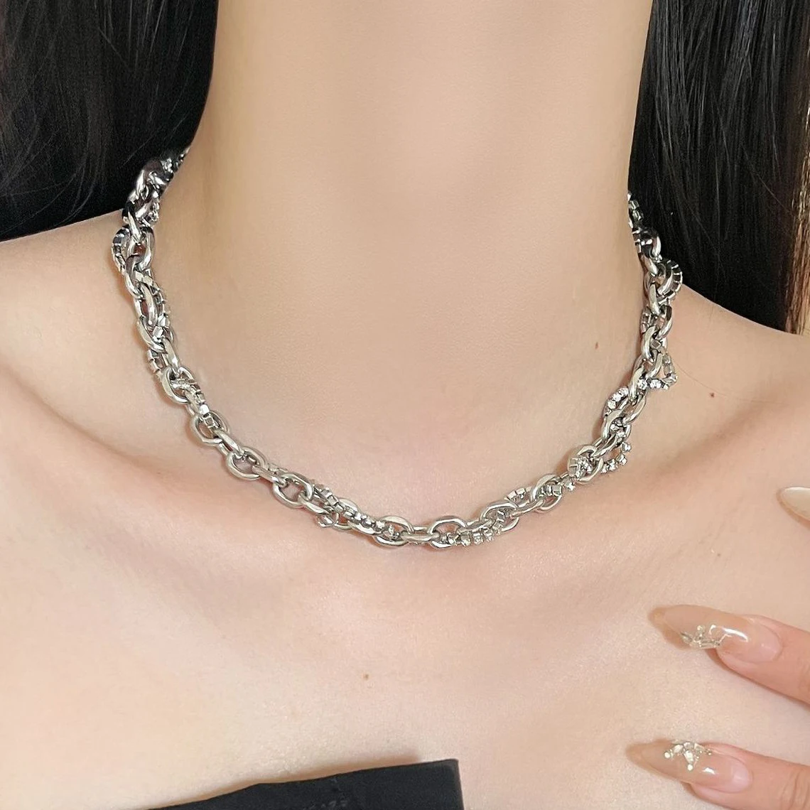 

Ожерелье из стерлингового серебра 925 пробы в стиле панк, простая круглая цепочка, винтажная штабелируемая для женщин и мужчин, ювелирные изделия, подарок, дропшиппинг, оптовая продажа