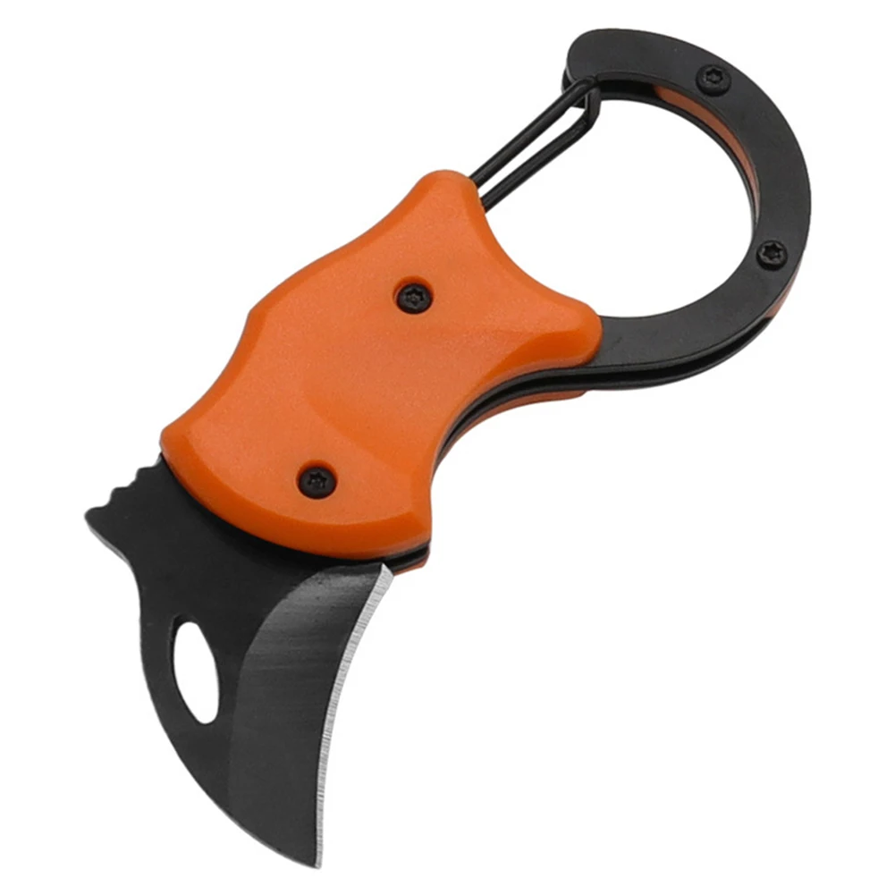 Small Pocket Cutter Carabiner Cutter Box Cutter Mini Folding Edc Cutter Gadgets Mini Folding Cutter Outdoor Camping Jungle Tool