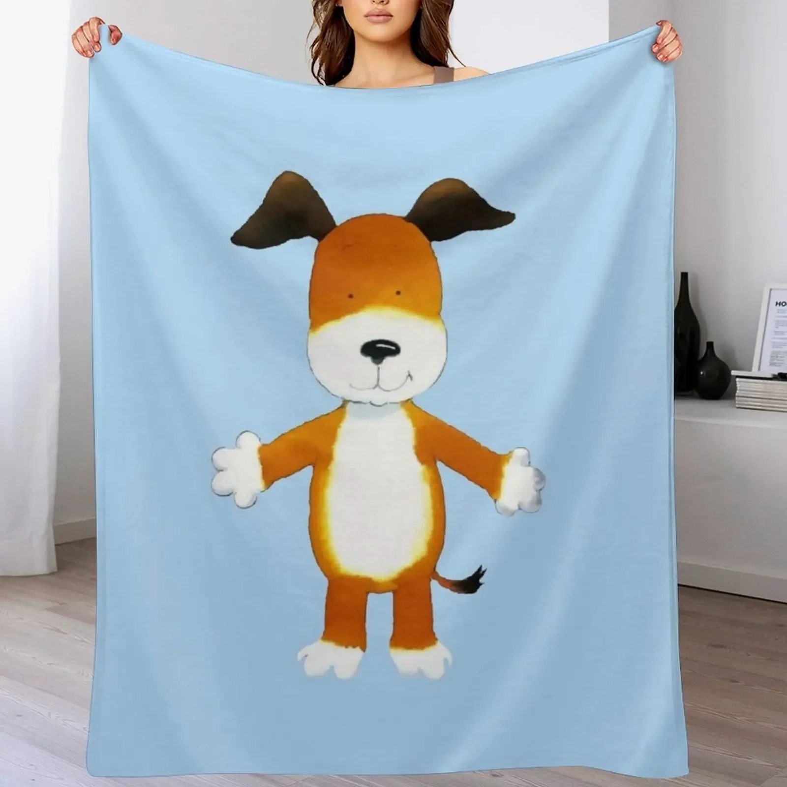 

Kipper the dog Throw Blanket Shaggy Furry Soft Blanket for Bedroom Living Room