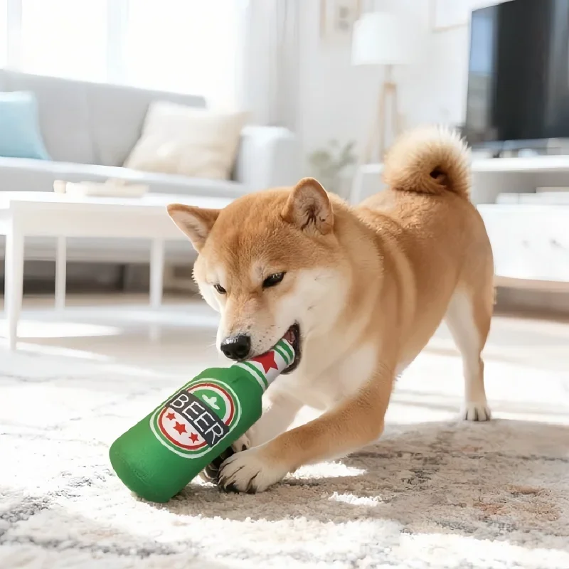 Das neue Simulationsbier-Plüschtier mit Soundfunktion und BB-Geräuschen wird als Spielzeug bezeichnet. Hunde können durch Kauen und Zähneknirschen die Langeweile lindern – Detail 1