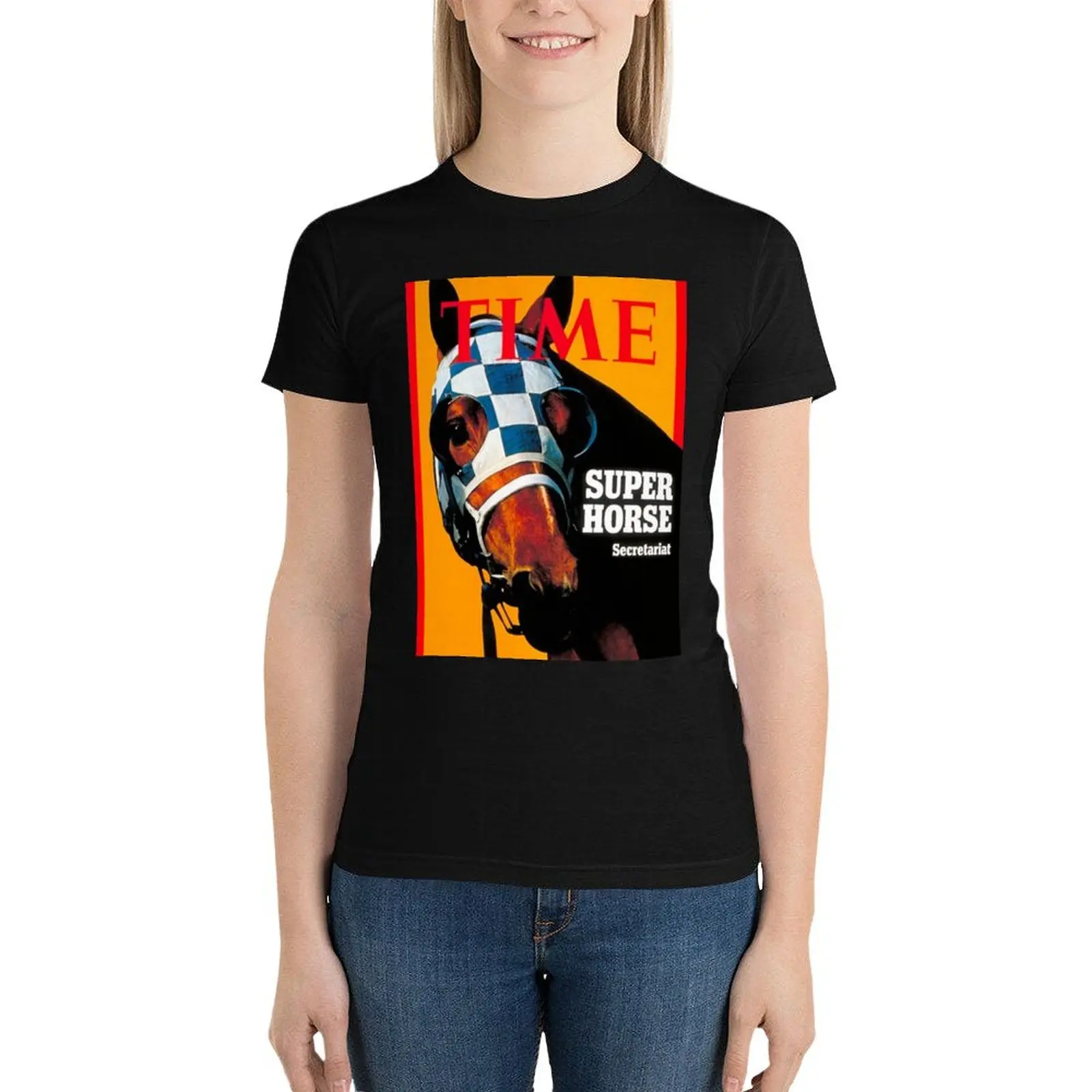 

Secretariat Time Magazine Cover 1973 T-Shirt cute tops cute clothes korean fashion summer top funny t shirts for Women