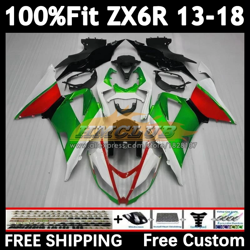 

Зелено-красный корпус для KAWASAKI NINJA ZX-6R 2013 2014 2015 2016 2017 2018 159No.98 ZX 636 6R ZX636 ZX6R 13 14 15 16 17 18 обтекатель