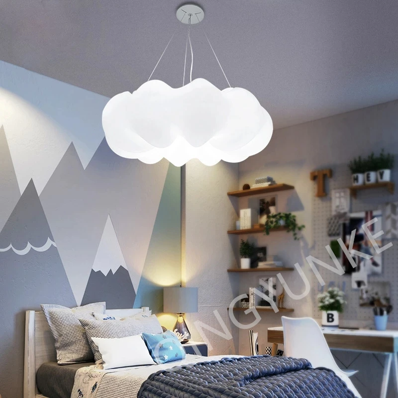 Lampu gantung bentuk Cloud, lampu hias langit-langit rumah ruang tamu, Kamar Tidur anak-anak, lampu redup