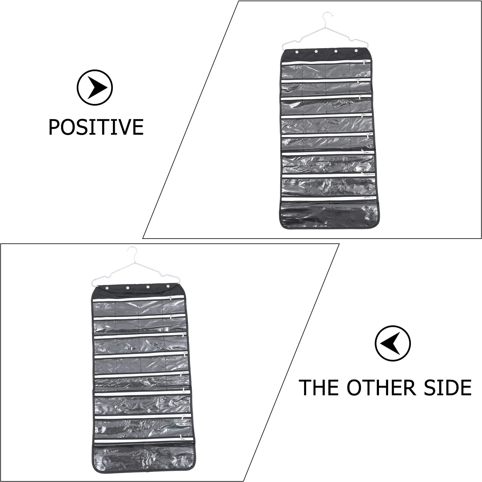 

1Pcs Double-Side Jewelry Organizer Creative Appearance Fine Workmanship Necklace Earring Hair Accessories Storage Pouch