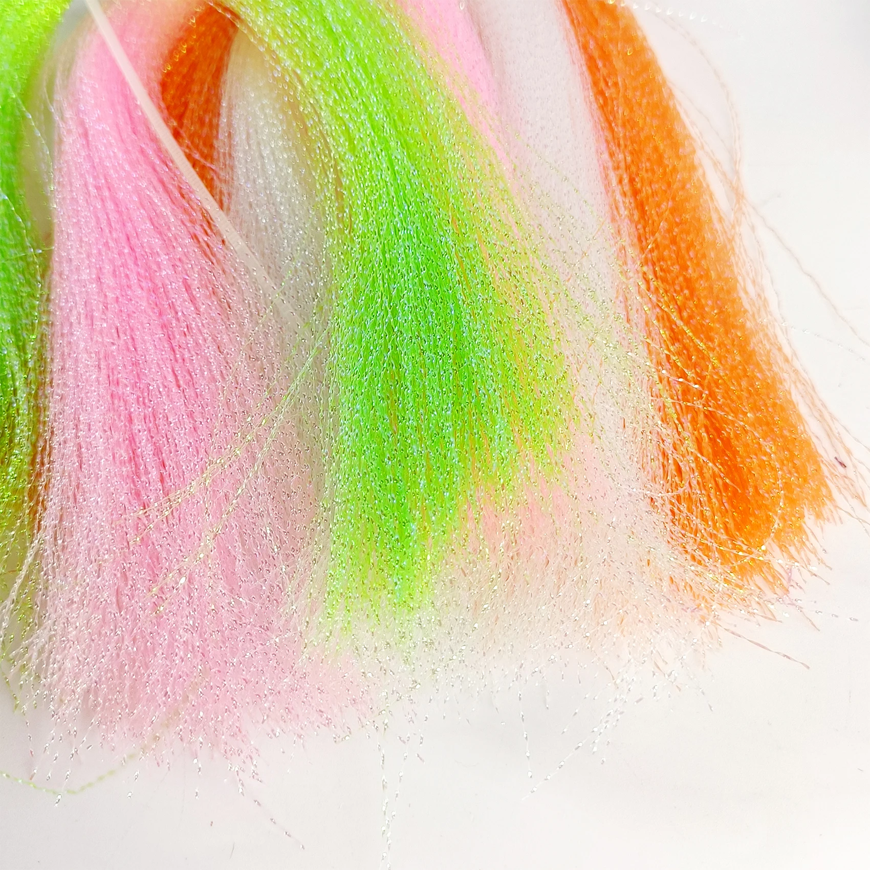 Aventik 10pcs Fly Tying Material PET Crystal Flash Line for Fly Fishing, Durable Lures & Streamers