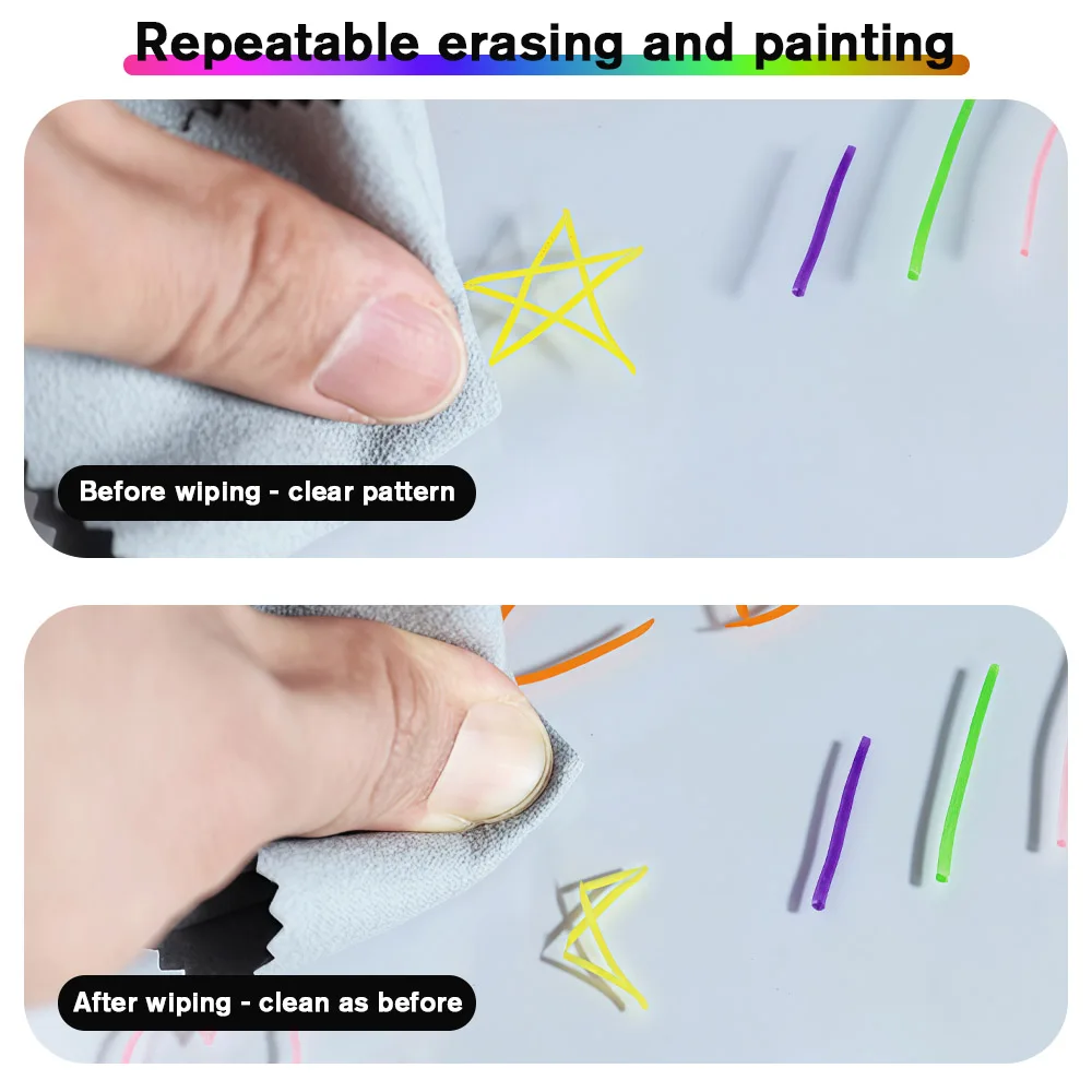 لوحة رسائل LED بإضاءة ليلية، لوحة رسم أكريليك متغيرة الألوان، لوحة رسم مضيئة لهدايا أعياد الميلاد والعطلات #4