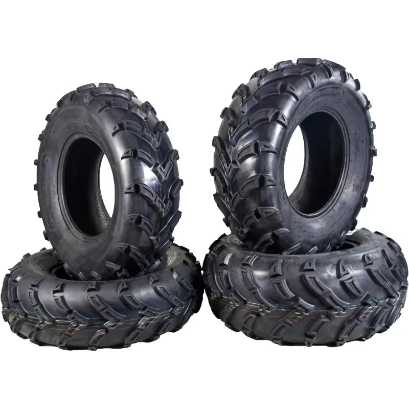 MK 4 Set ATV Tires 25x8-12 Fronts 25x10-12 Rears 6 Ply 1/2