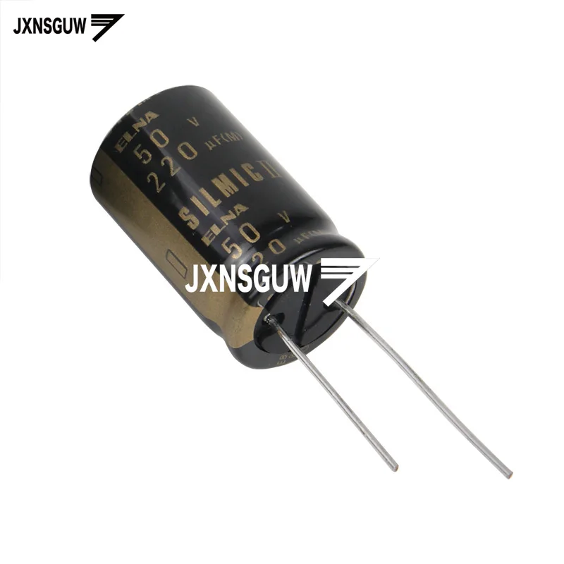 10PCS Original ELNA RFS SILMIC II 50V220UF 16X25MM 220uf/50v Silk fiber audio electrolytic capacitor SILMICII 220UF 50V