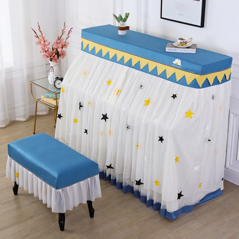 Piano Cover Full Cover Cover Cloth Modern Light Luxury Dust Cover Half Cover Nordic Korean Children's Electric Piano Lace Cover