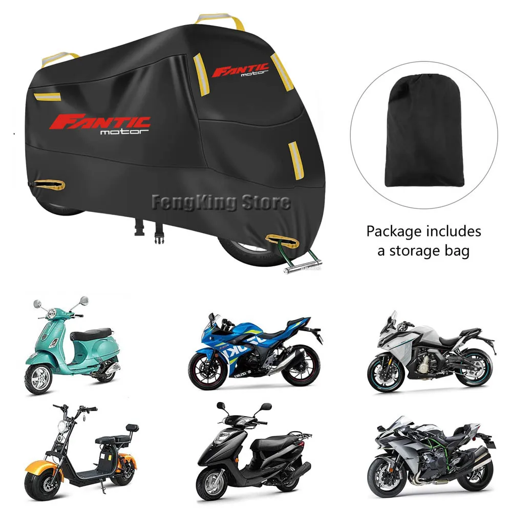 

For FANTIC CABALLERO 500 FLAT TRACK 125 250 Motorcycle Cover UV Protective Dustproof Snowproof Outdoors Rain Waterproof Cover