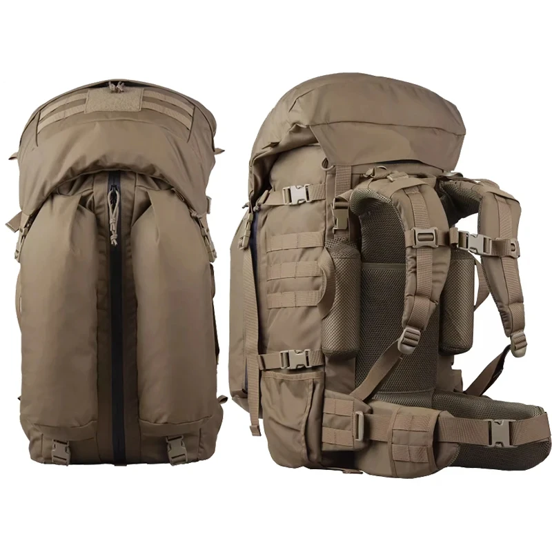 

23 New 60L Tactical Outdoor Backpack with Top Pack BVS Carbon Fiber High Comfort Carrying Back Length Fully Adjustable