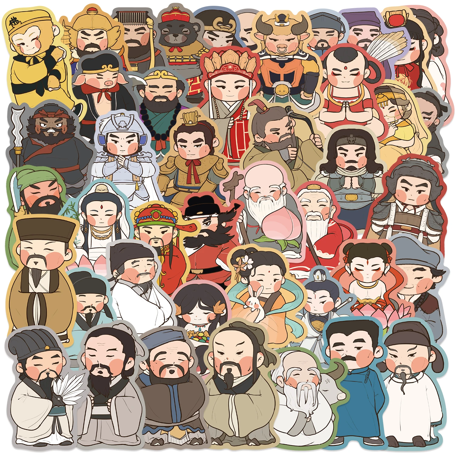 

50 шт. наклейки с древним персонажем, многоразовые синтетические виниловые наклейки с героями мультфильмов для скрапбукинга, ноутбуков, бутылок с водой, автомобилей