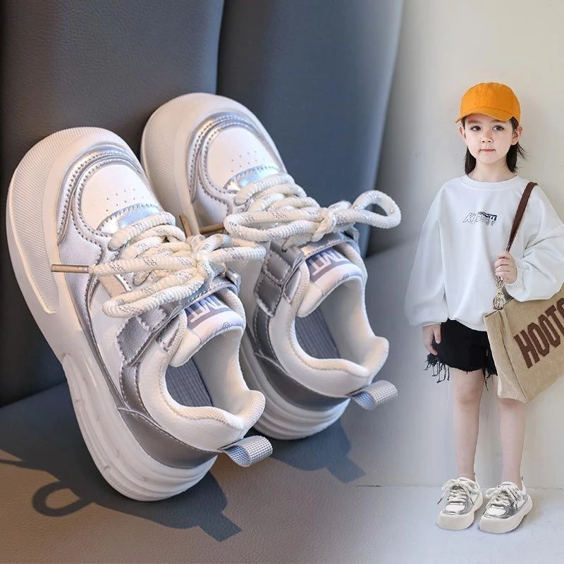 2026 Kids Ultra Light Sneakers White Casual Running Shoes for Boys Girls Breathable Sport Footwear Spring Autumn