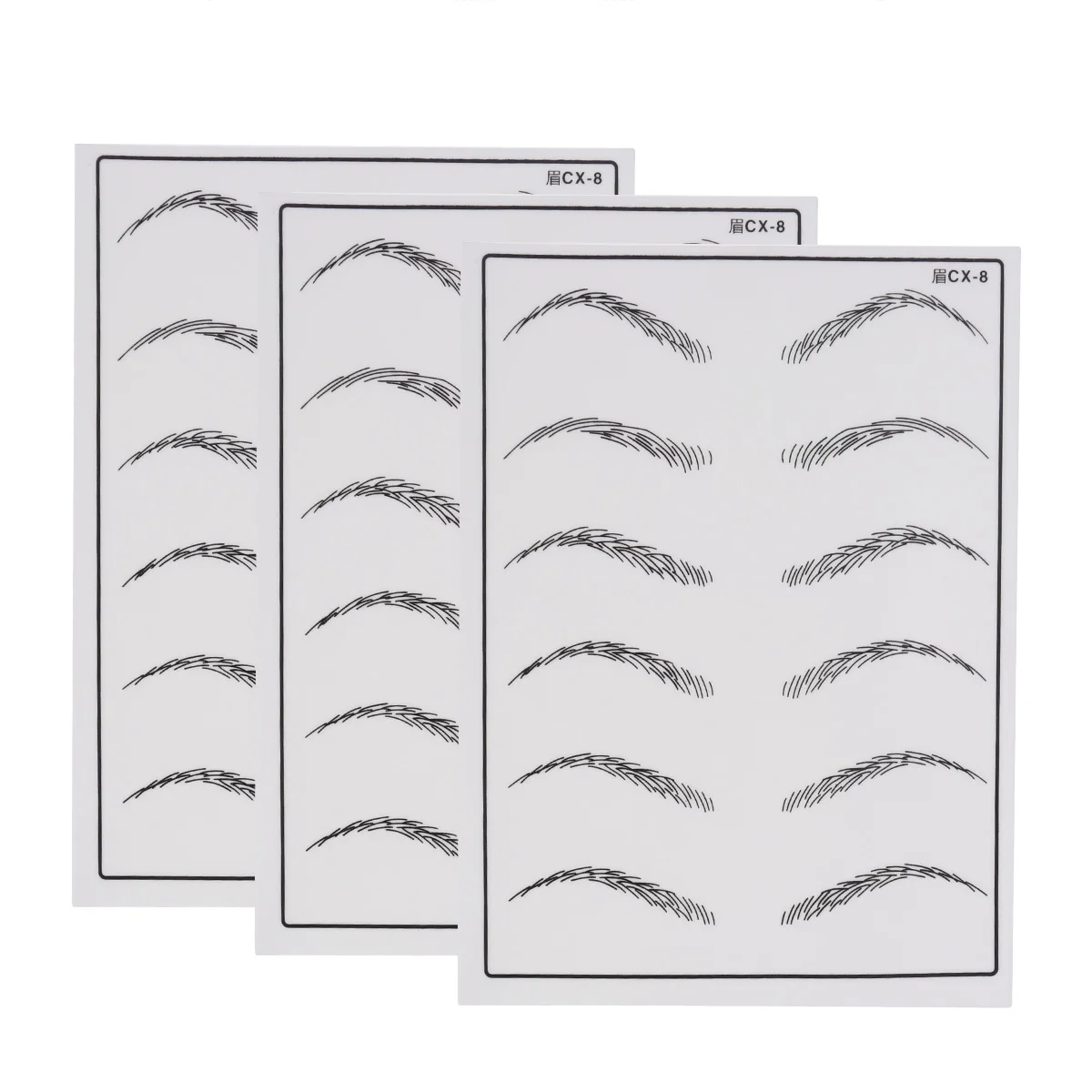 

3 Sheets Microblading Skin Tattoo Practice Thick Eye Brow Practice Skin Double Sided Ideal Beginners Artists Training