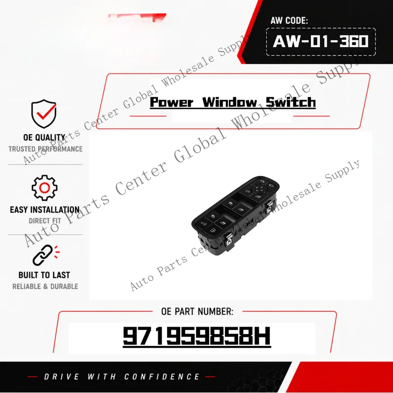 L+ Power Window Switch 971959858H For 2017-2022 E-Hybrid Left Driver Master