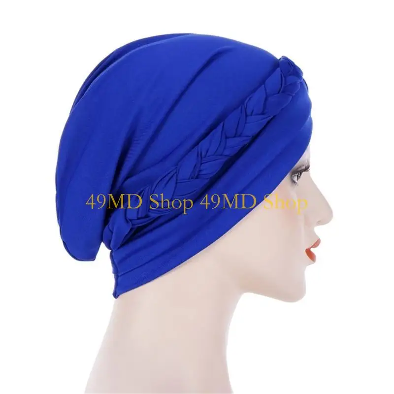 49MD African Headwrap Women Turban Pre-tied Headwrap Braid Headscarf Jerse Turban