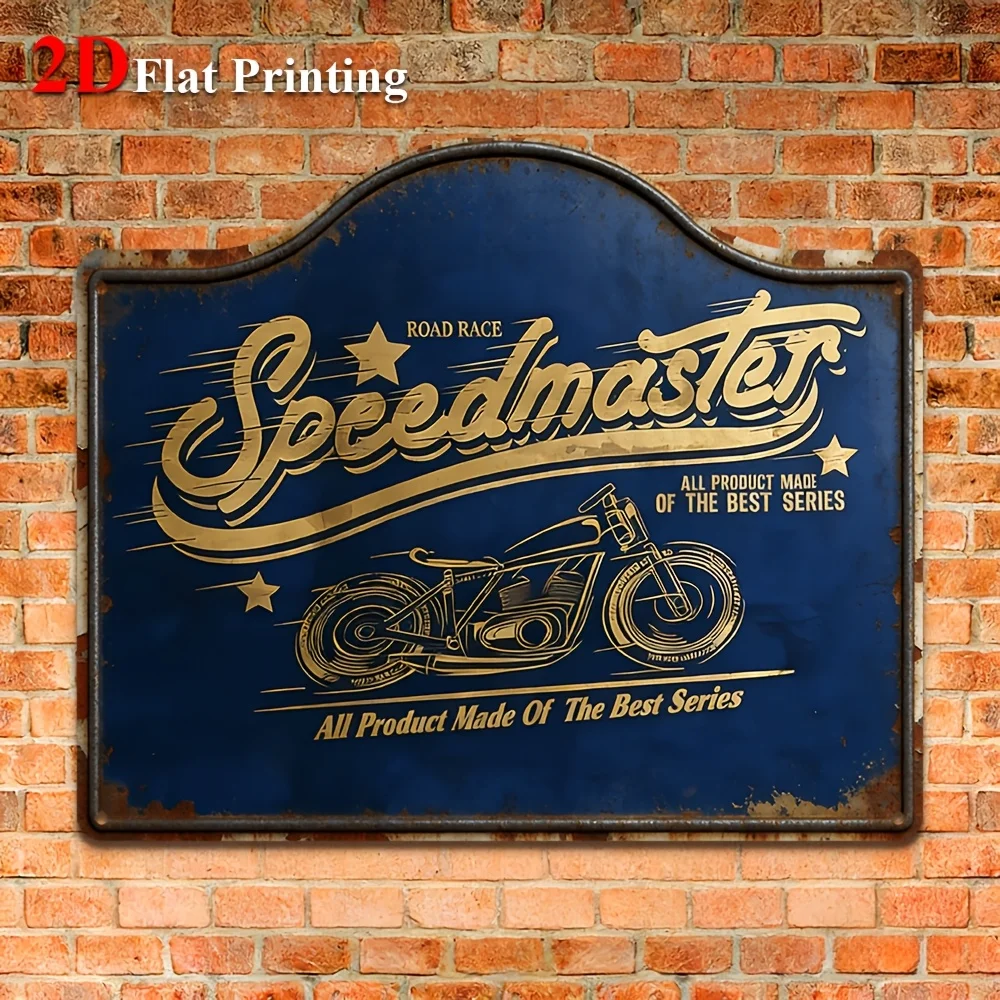1pc, 2D Flat, Signs Metal Sheet Painting 