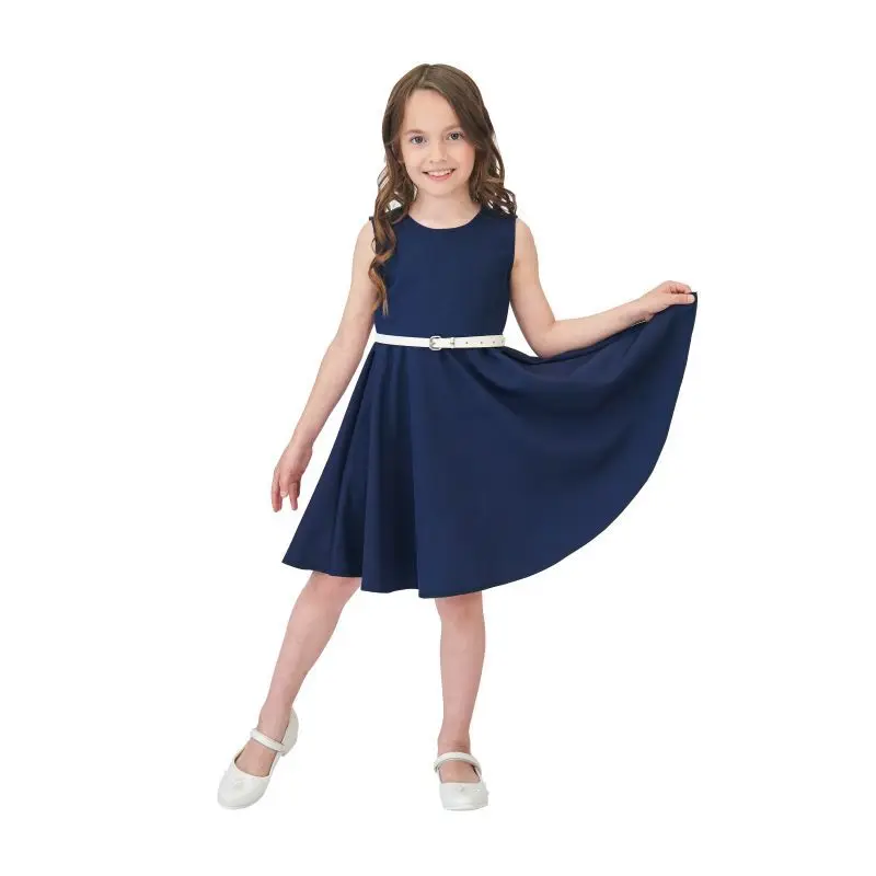 

Girls' SleevelessADress Belt In Stock7Colorful Hot-Selling Children's Dress
