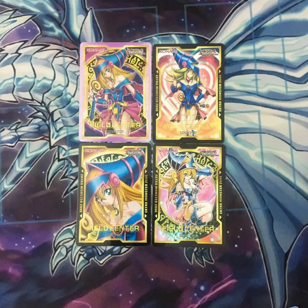 Yu Gi Oh 5 Piece/Set Of Blue Eyes White Dragon Scene Center Art Aluminum Foil Card Collection Hobby Card