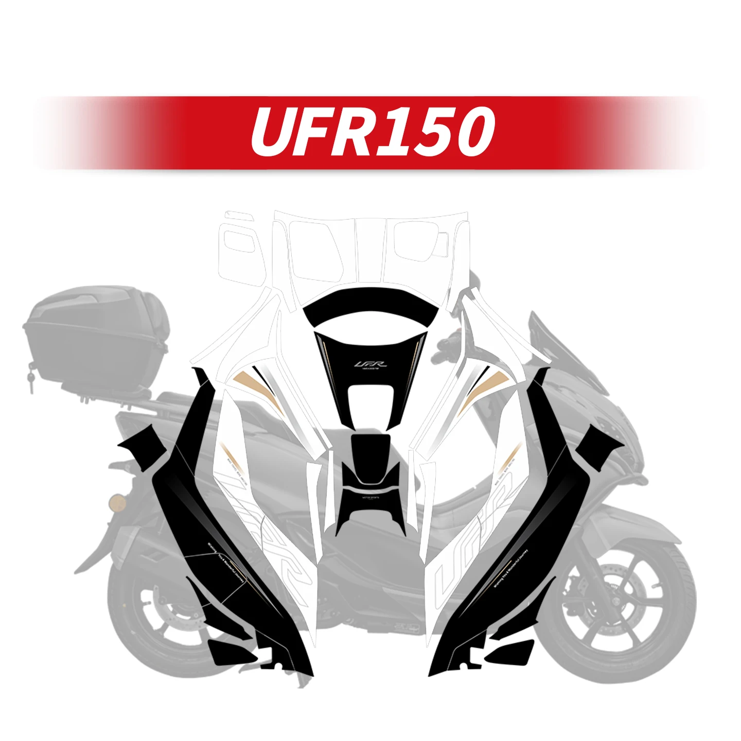 

Для HAOJUE UFR150 2025 защитные наклейки на топливный бак, наборы аксессуаров для мотоциклов, украшение для газовой топливной колодки, ремонт наклеек