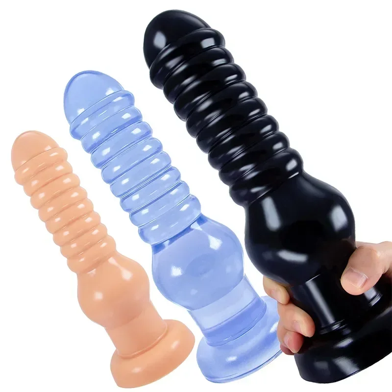 Riesige Gewinde Butt Plug Dildo Sexy Spielzeug Für Männer Frauen Buttplug Homosexuell Masturbatoren Dildos Für Erwachsene Anal Plug Sex Shop