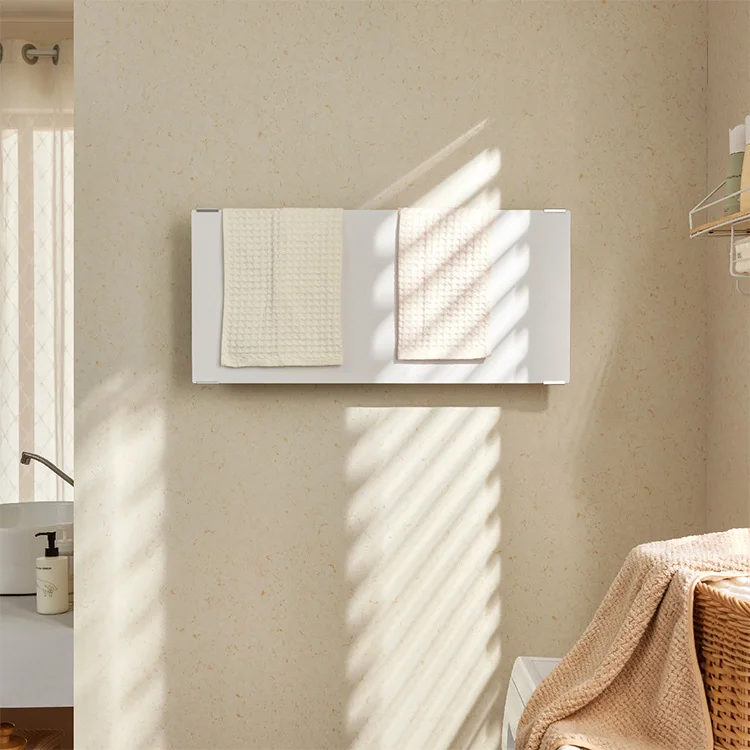 GAONUO Smart Graphene Electric Towel Rack Bathroom Towel Drying Rack Wall Mounted Constant Temperature Storage Rack Home Use