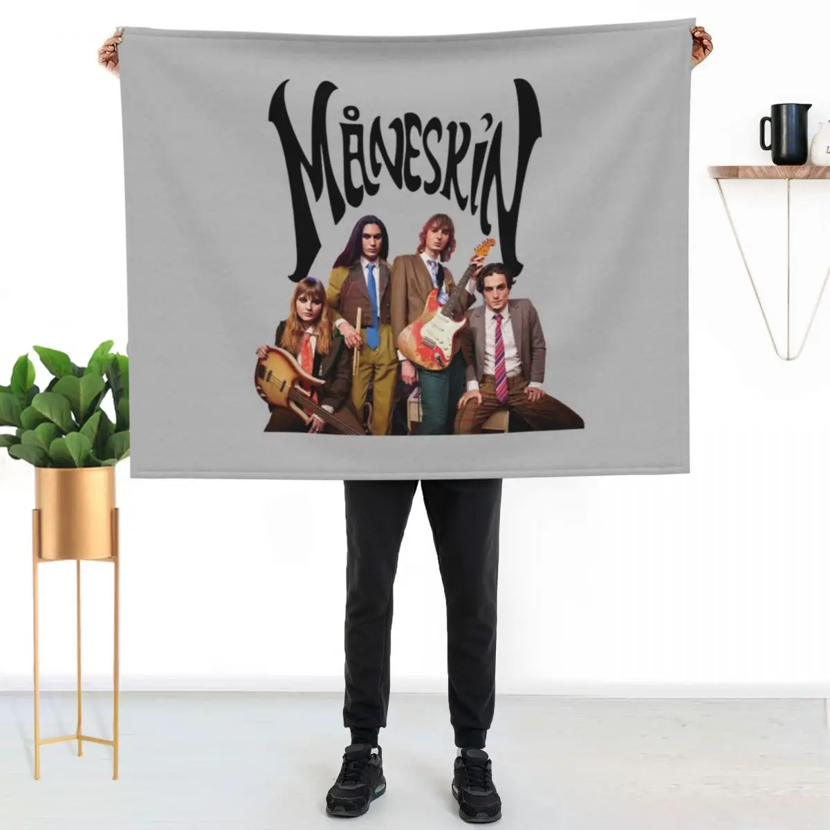 M?neskin rock band Maneskin 2 Throw Blanket blankets and throws Bed linens for sofa Sleeping Bag Picnic Warm Blankets