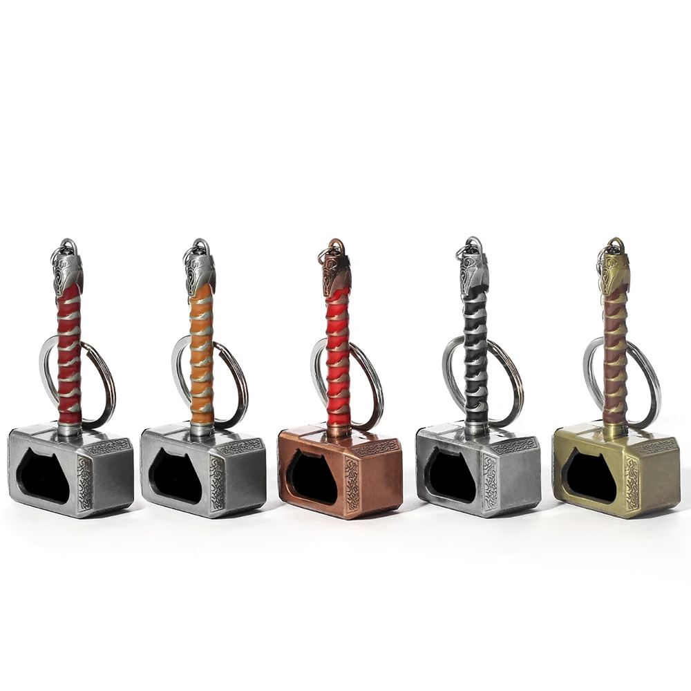 Avengers Thor Hammer Metall-Schlüsselanhänger Kreativer Modischer Flaschenöffner Auto-Schlüsselanhänger Accessoire Geschenk für Männer und Frauen – Detail 2
