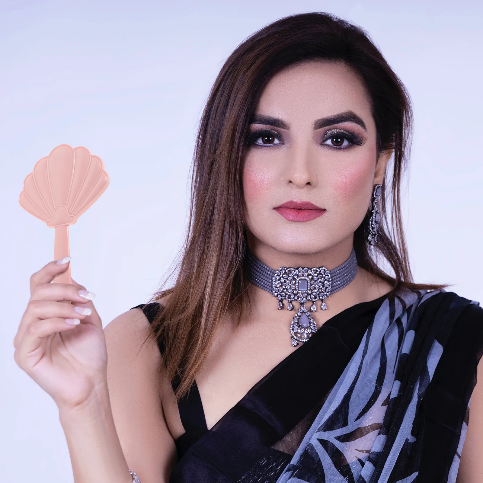 กระจกพกพาขนาดเล็กน่ารัก กระจกแต่งหน้าแบบพกพาสำหรับสาวๆ ผู้หญิง กระจกมือถือ กระจกน่ารัก