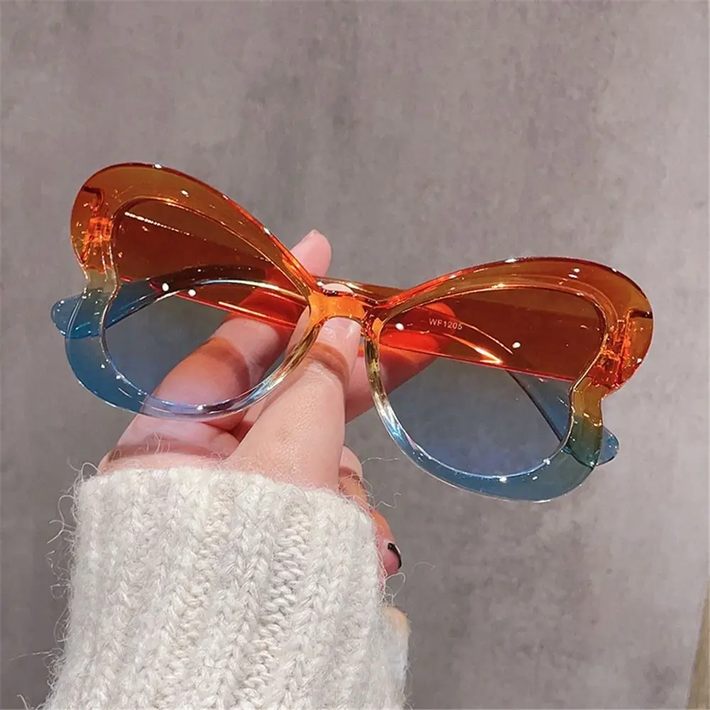 

Trendy Candy Color Butterfly Sunglasses Colorful Gradient Shades UV400 Women's Cat Eye Sun Glasses
