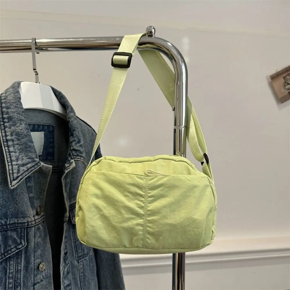 

Quick-dry Nylon Square Bag Large Capacity Messenger Bag Sling Crossbody Bag Zipper Japanese Style Versatile Waist Pack Shopping