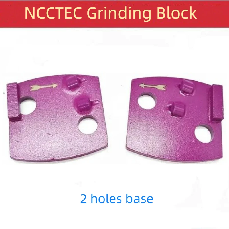 

[2 Big Holes Base] 9pcs Impressive Diamond PCD Concrete Grinding Polishing Blade Block Wheel Pad Disc Tool for Epoxy Glue Remove