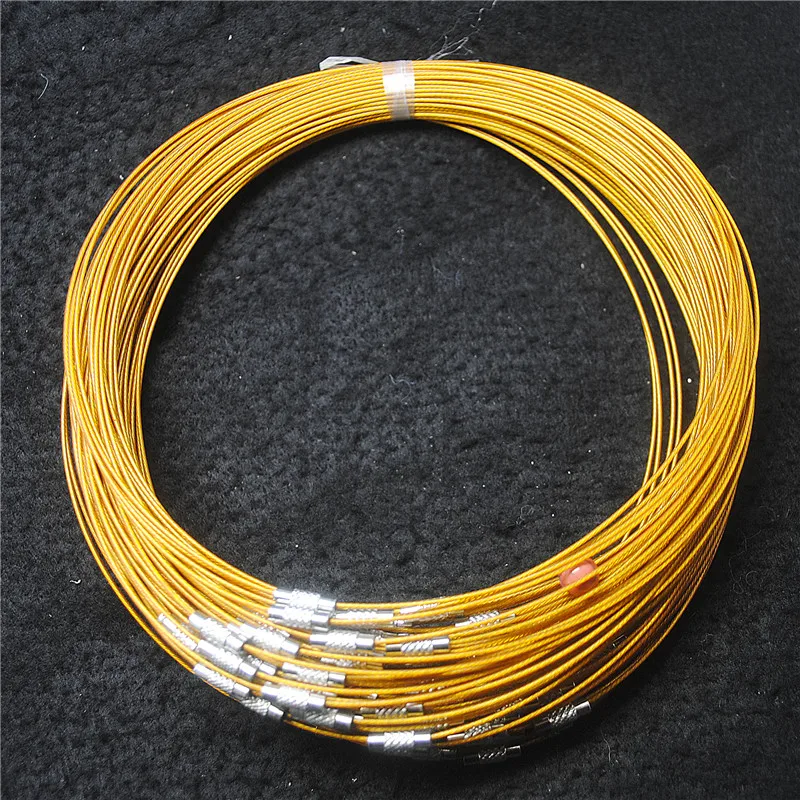 100PCS New Metal Necklace Chains With Jewelry Making Accessories 45CM Length More Colors Available Good Choice