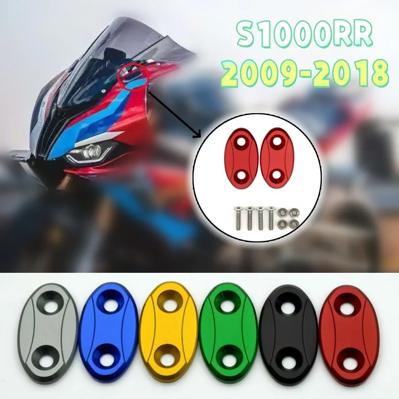 

For BMW S 1000 RR S1000RR 2009-2019 2017 2016 2015 2014 Motorcycle Mirror Hole Cover Windscreen Driven Mirror Eliminators Cap