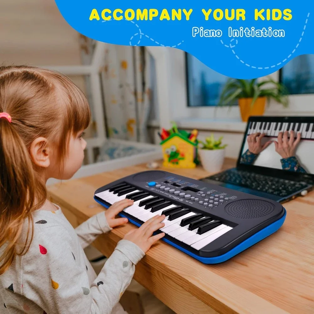 32-Key Mini Electric Digital Portable Keyboard Piano Musical Gift for Kids 32-Key Electric Portable Keyboard Piano