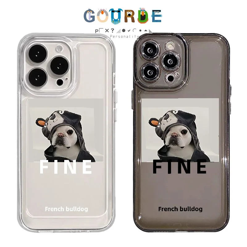 

Gourde Simple Cute Casing Dog Hat Pattern Phone Case for Iphone 16 15 14 13 12 11 Pro Max IP 7 8 Plus Iphon X XS XR Xs Max