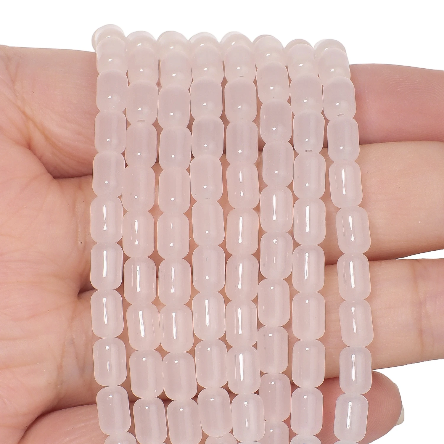 4 x 6 mm bunte zylindrische Porzellan-Kristall-Quarzperlen, glatte, einfarbige Glasperlen für handgefertigte DIY-Armband-Anhänger – Detail 28