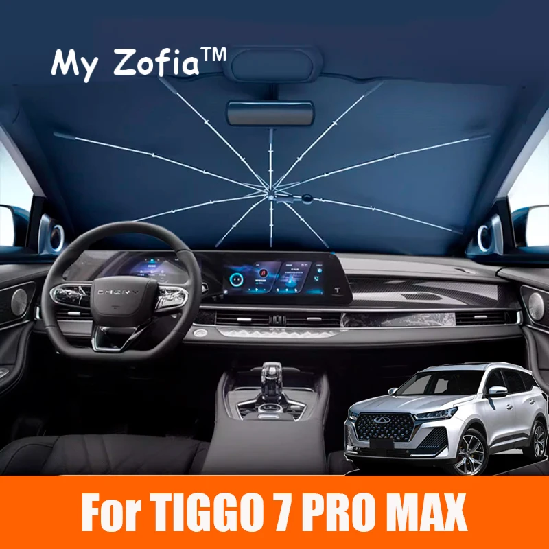 

For New TIGGO 7 PRO MAX 2024 2025 Car Windshield Sunshade Foldable Umbrella amry Front Heat Insulation Accessories