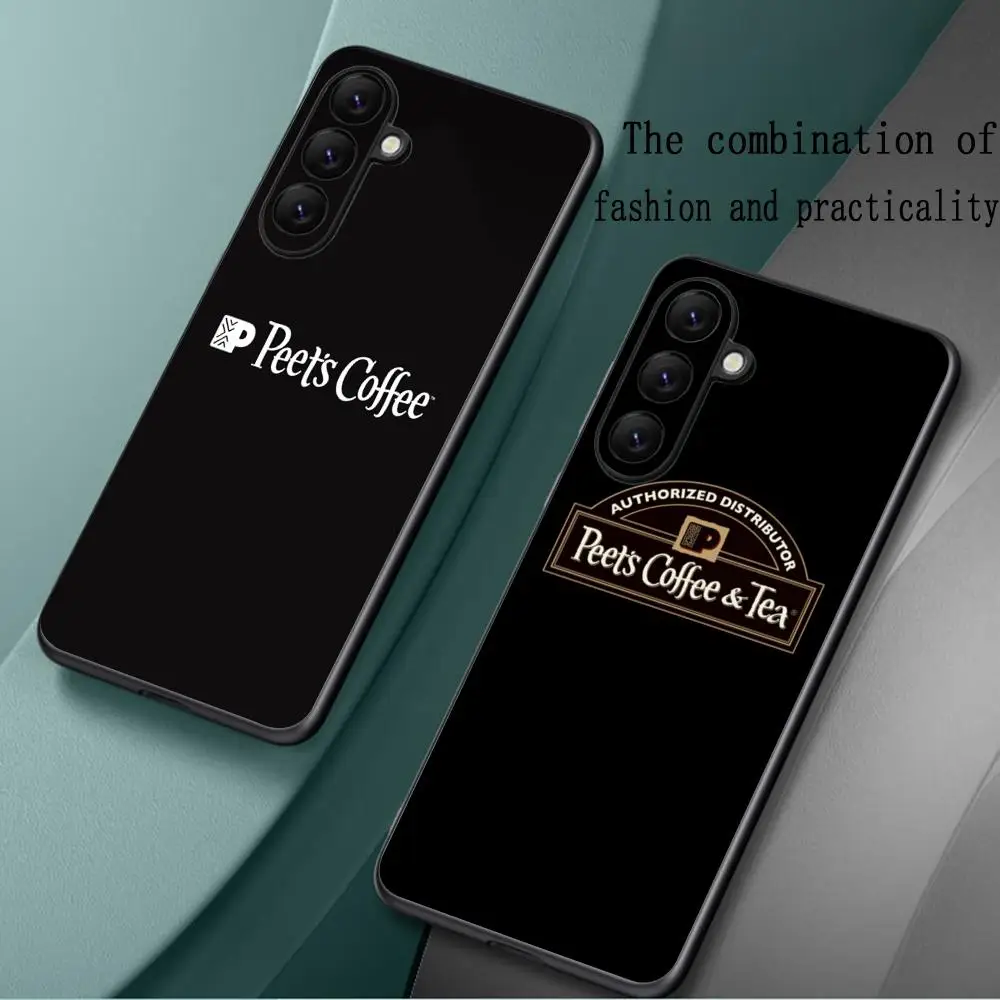 Coole Kaffee-Modedesign-Handyhülle für Samsung Galaxy S25 S24 S23 S22 S21 S20 Plus Ultra Note20 Limited Edition Soft Black