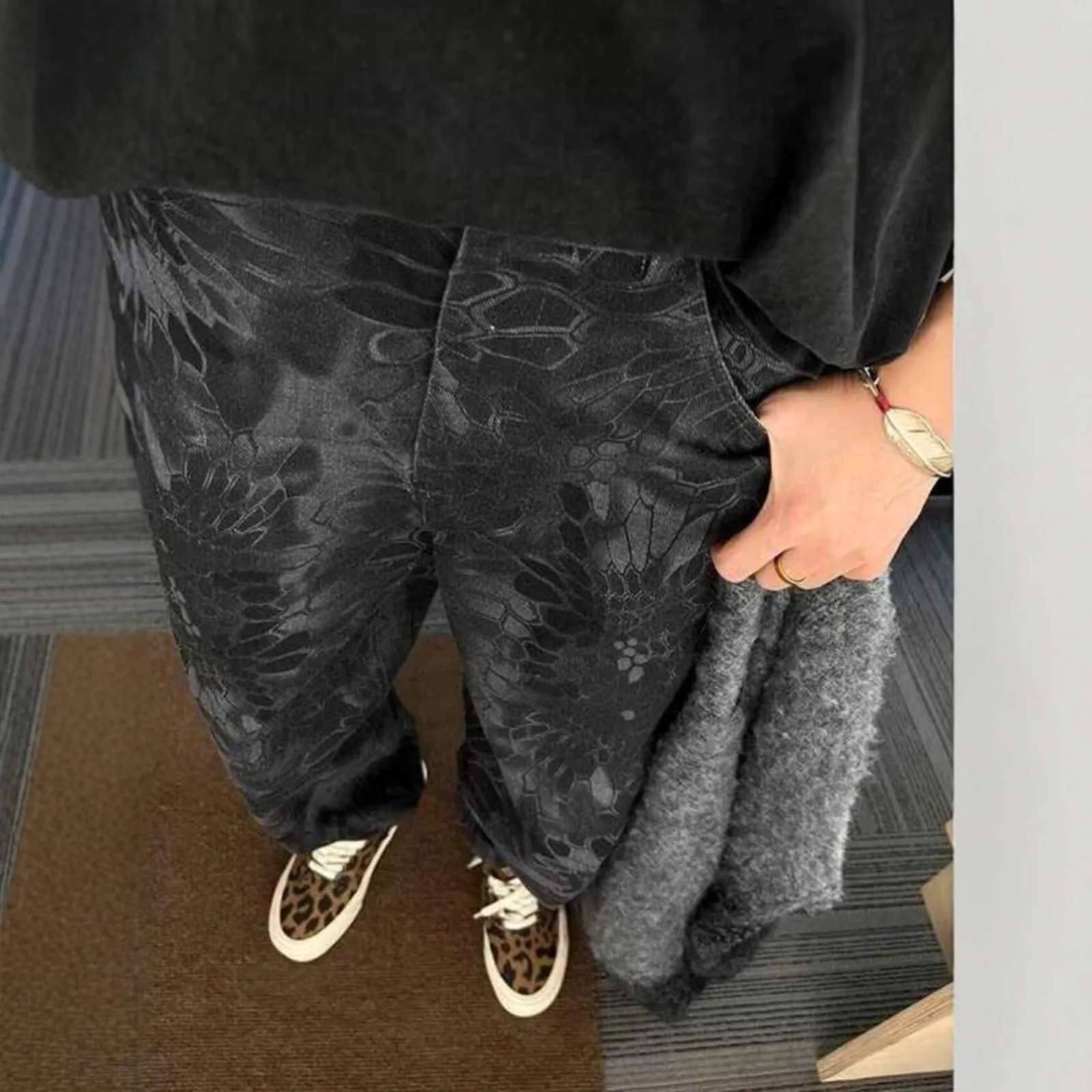 

Американские ретро джинсы со змеиным узором, мужские летние красивые высококачественные прямые камуфляжные брюки, брюки Scimitar Cleanfit