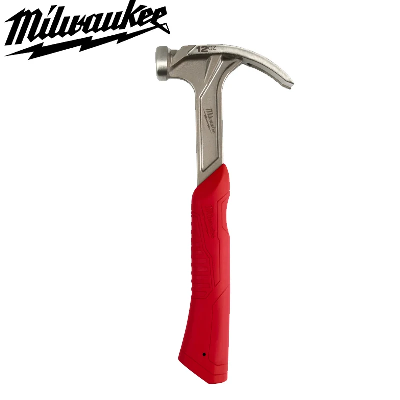 Milwaukee 48-22-9019 Finish Hammer 12oz Smooth Face Hybrid Claw Bending Resistance Nail Puller Tool Hammer