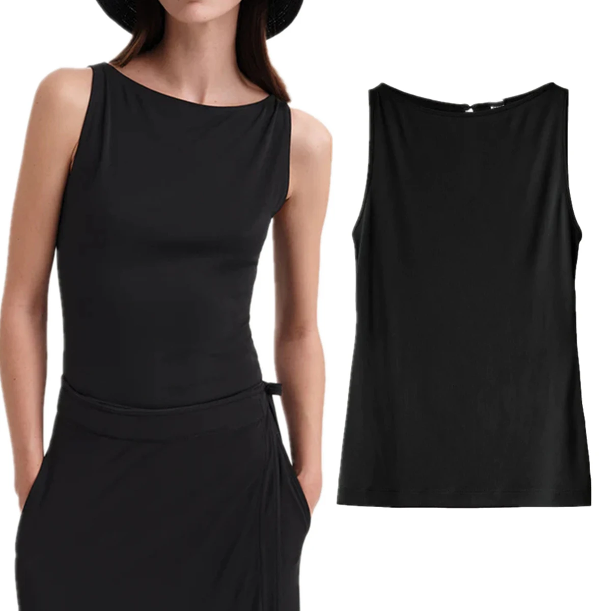 Maxdutti 2026 Summer Nordic Minimalist Sleeveless Shirt Women's Blouses And Shirt Woman clothing Women's Shirt Pullover Tops