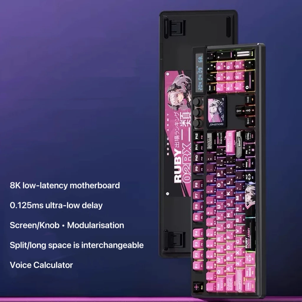 

Skyloong gk104pro customised three-mode screen hot-plug curtain knob calculator mechanical keyboard