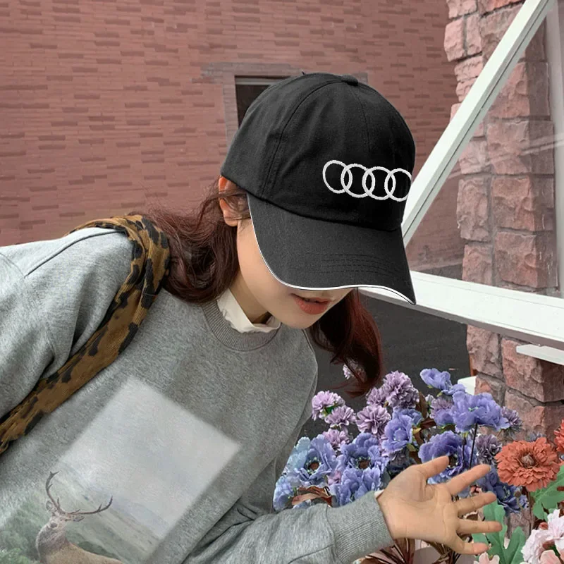 Gorras de béisbol Unisex para exteriores, sombrero informal ajustable con protección solar para Audi A4 A6 B5 B6 B7 8P 8V 8L A5 C7 4F A8 Q2 Q7 RS3 RS4 RS5